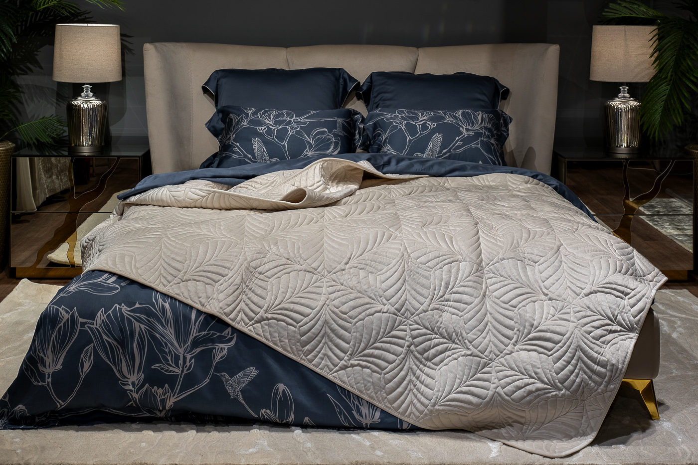 Покрывало Флора кремовое Garda Decor 177HON-60230