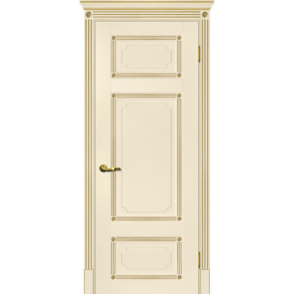 Межкомнатная дверь Graf Флоренция-3 магнолия, патина золото (2000 х 700)