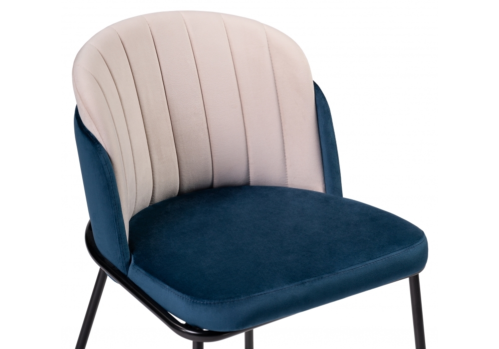 Стул Woodville Сиолим морской / кремовый / черный глянец 494470