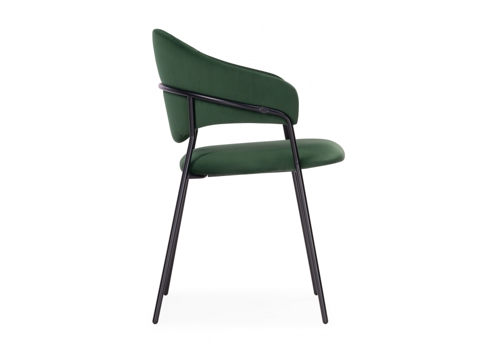 Стул Woodville Рансол темно-зеленый / черный глянец 483861