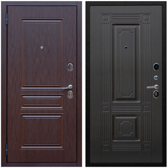 Дверь входная Graf Экстра МДФ 10 мм ФЛ-243 Лиственница шоколад / МДФ 6мм ФЛ-2 Венге