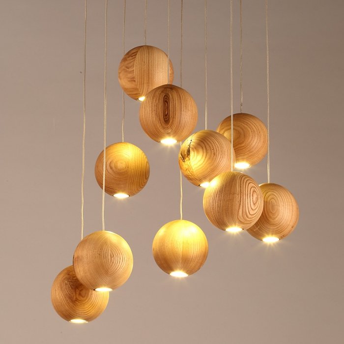 Подвесной Светильник Lofter Wooden Sphere By Imperiumloft