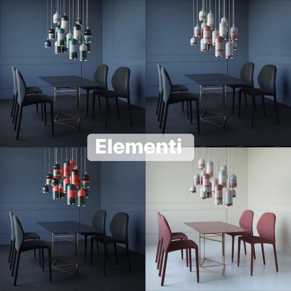 Подвесной светильник Selene Illuminazione Elementi titanio 1079-080 Подвесной светильник Selene Illuminazione Elementi titanio 1079-080