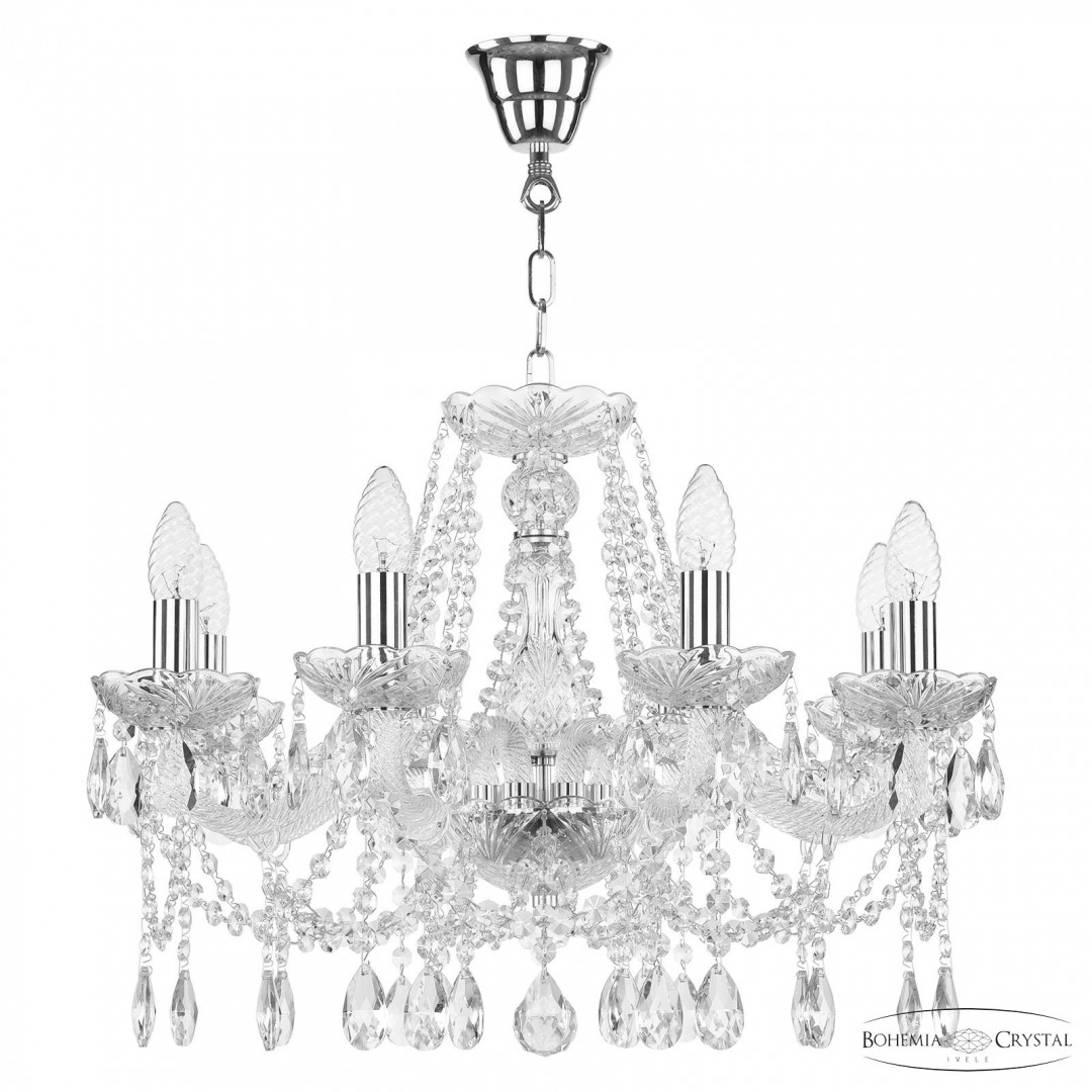 Люстра хрустальная 107/8/200 Ni Bohemia Ivele Crystal