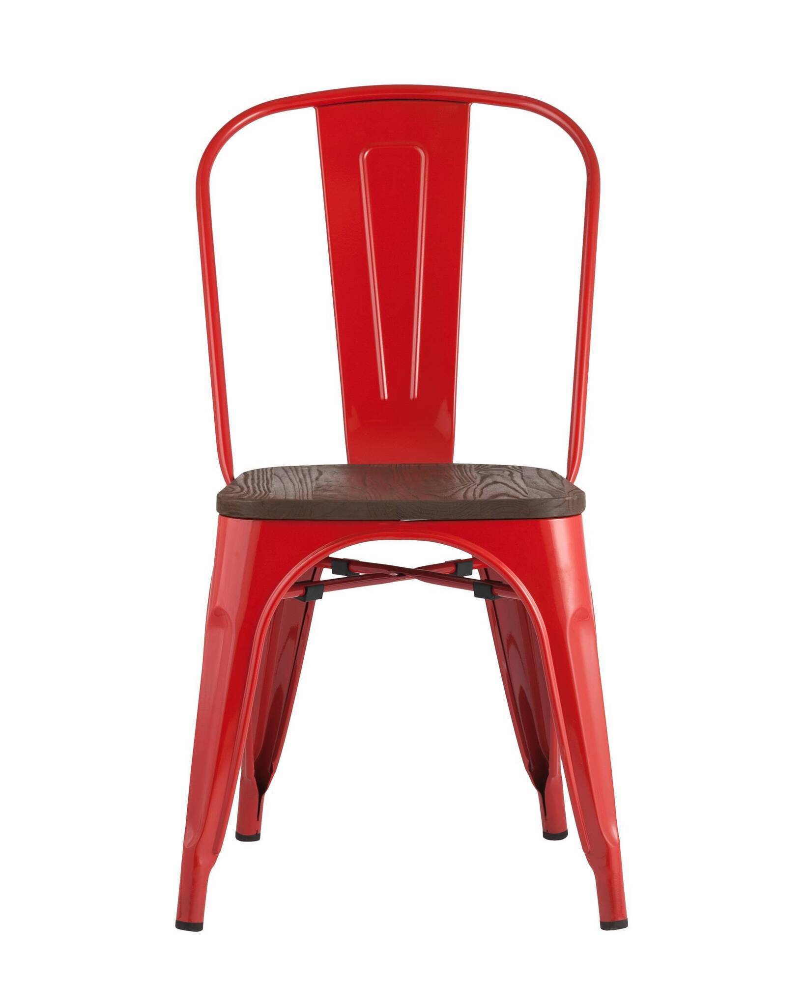 Стул TOLIX WOOD красный глянцевый Stool Group