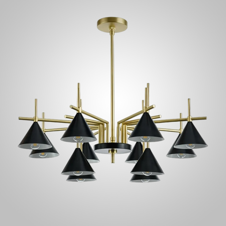 Люстра на штанге CONUS L12 Black by ImperiumLoft