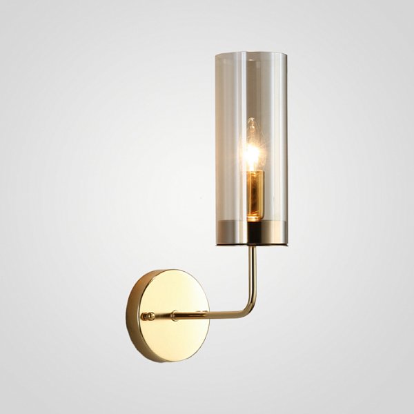 Настенный светильник Agne Brass Glass Tube wall light by ImperiumLoft