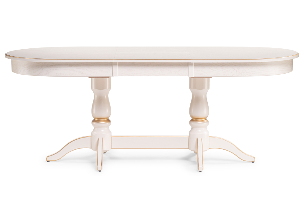 Стол деревянный Woodville Красидиано 150 слоновая кость / золото 515966