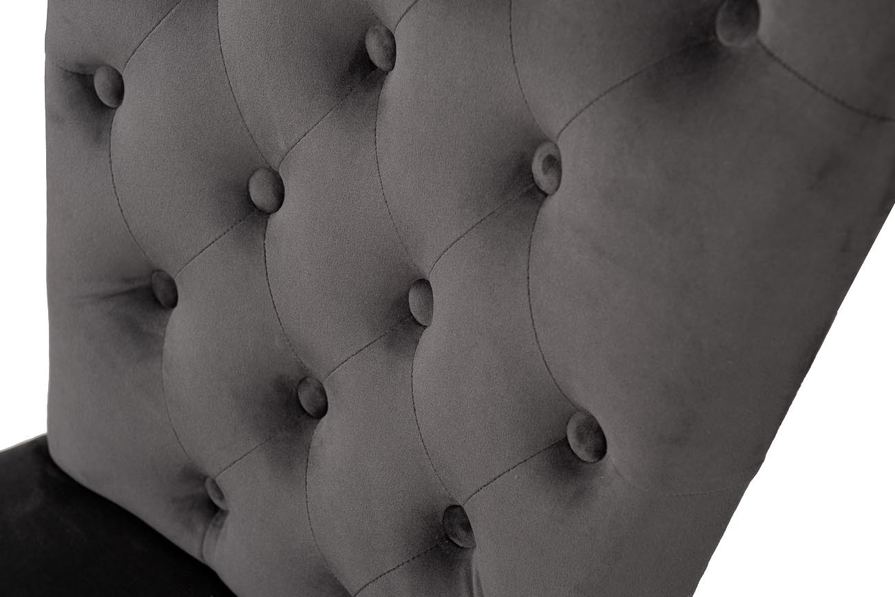 Стул велюровый серый с кольцом Garda Decor 597-2K-СЕРЫЙ-Riv96