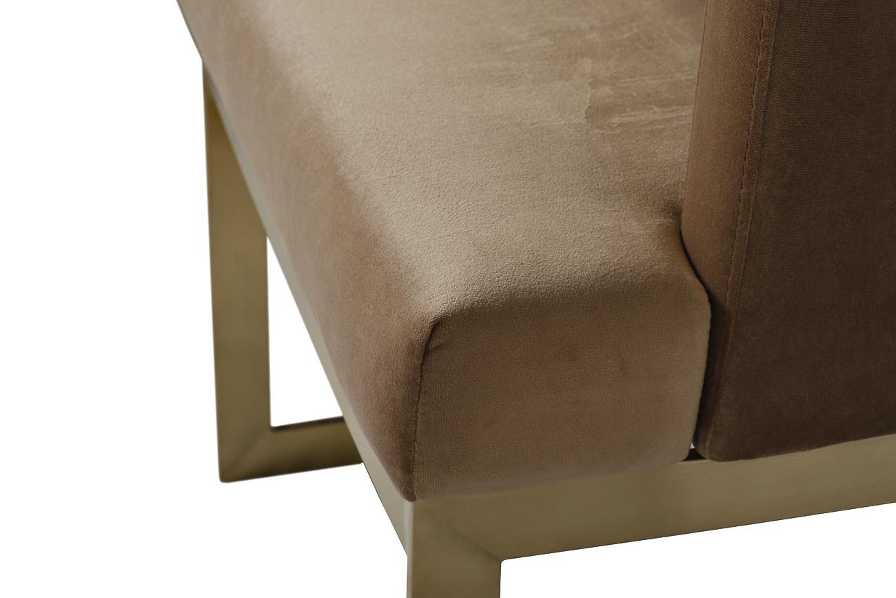 Стул на металлическом каркасе светло-коричневый Garda Decor 76AR-612GOLD-LBR