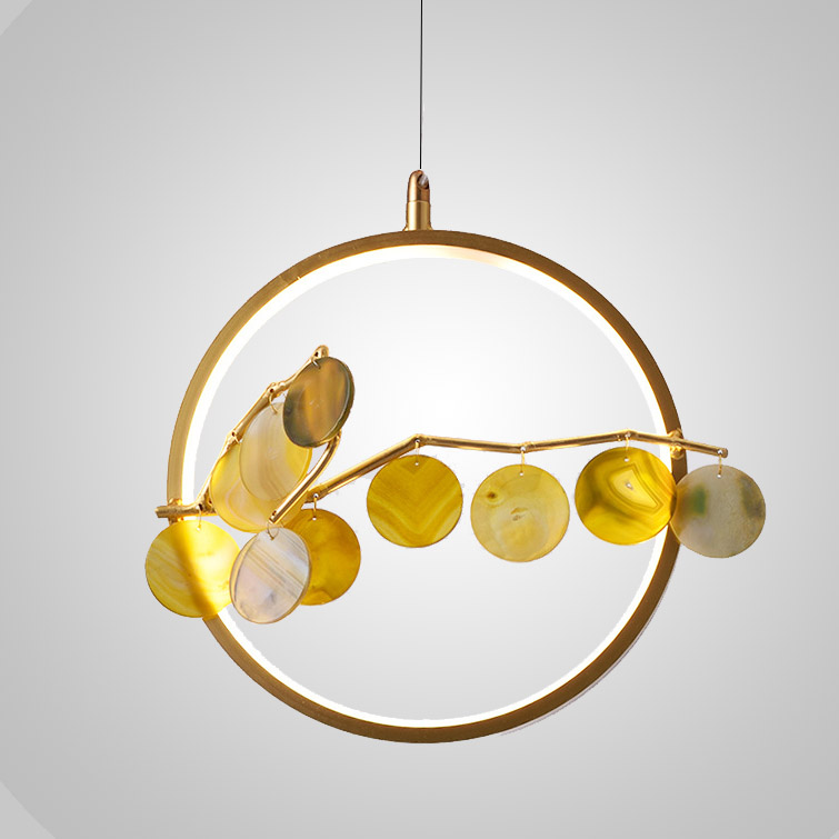 Подвесной светильник AGATE 10 yellow D33 by ImperiumLoft