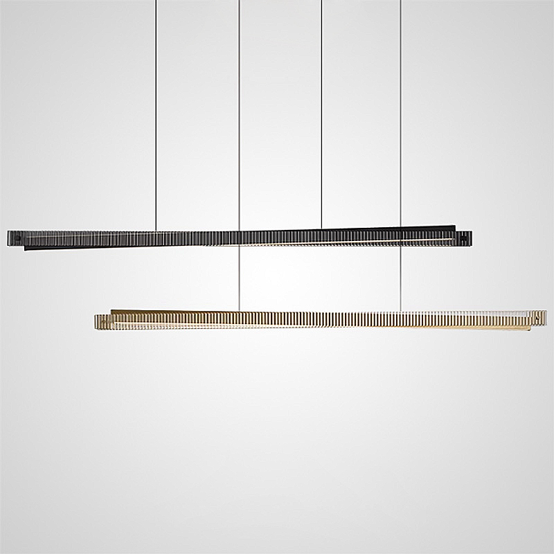 Реечный, рядный светильник CHIFFA SKEW L140 BLACK by ImperiumLoft