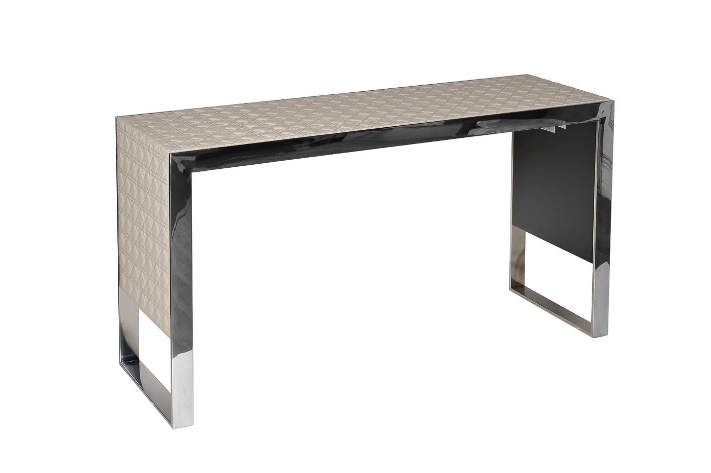 Консоль с обивкой из кремовой экокожи Garda Decor 58DB-CST19323B