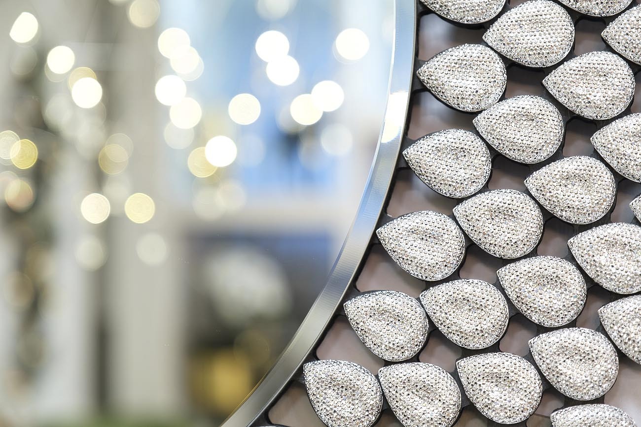 Зеркало круглое со стразами Garda Decor 50SX-1808