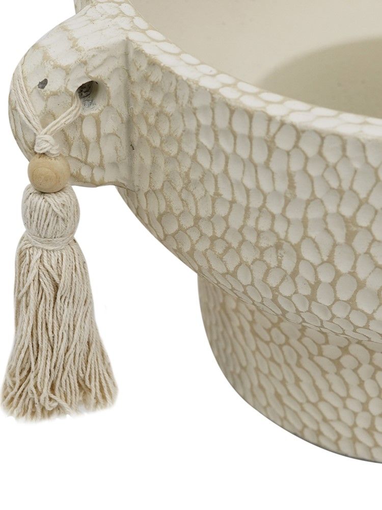 Кашпо с кисточками Glasar 460280