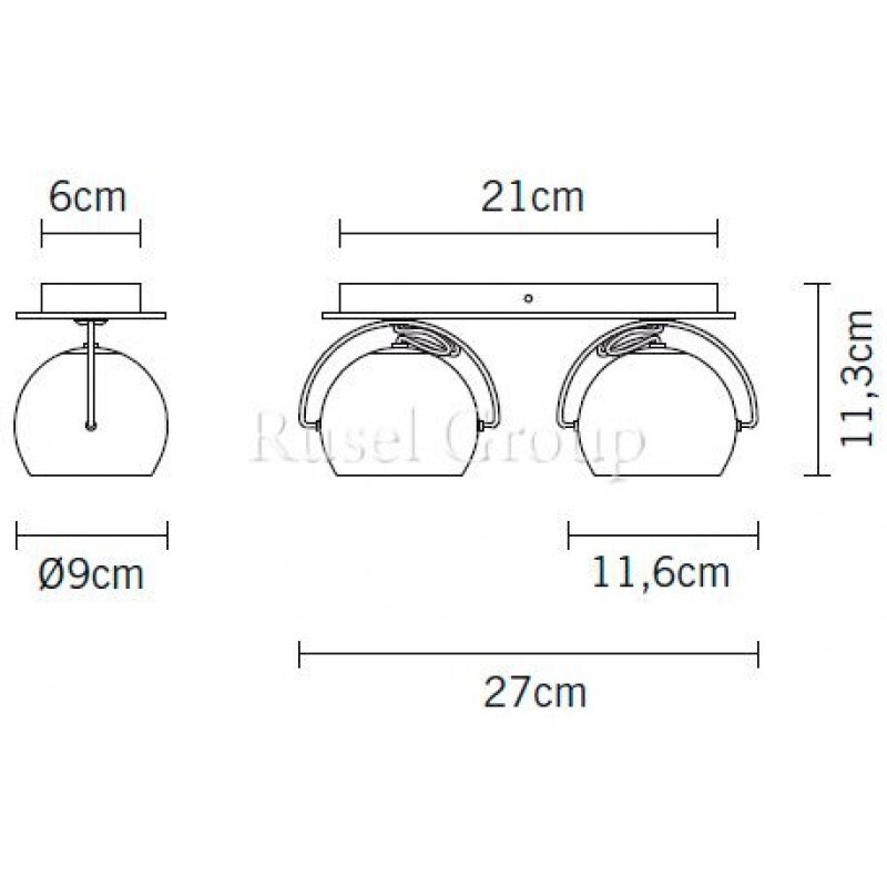 Настенно-потолочный светильник Fabbian Beluga White D57 G29 01