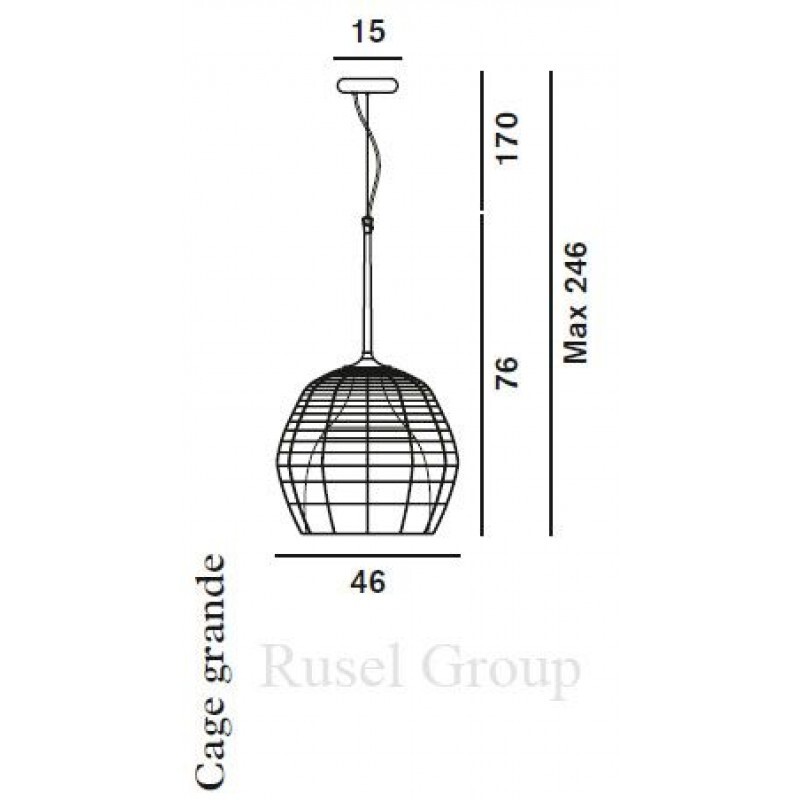 Подвесной светильник Foscarini Diesel Cage Grande Sospensione