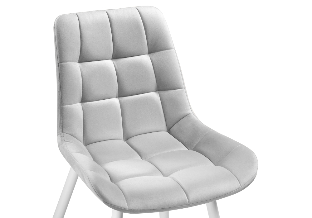 Стул Woodville Челси велюр светло-серый /  белый 502091