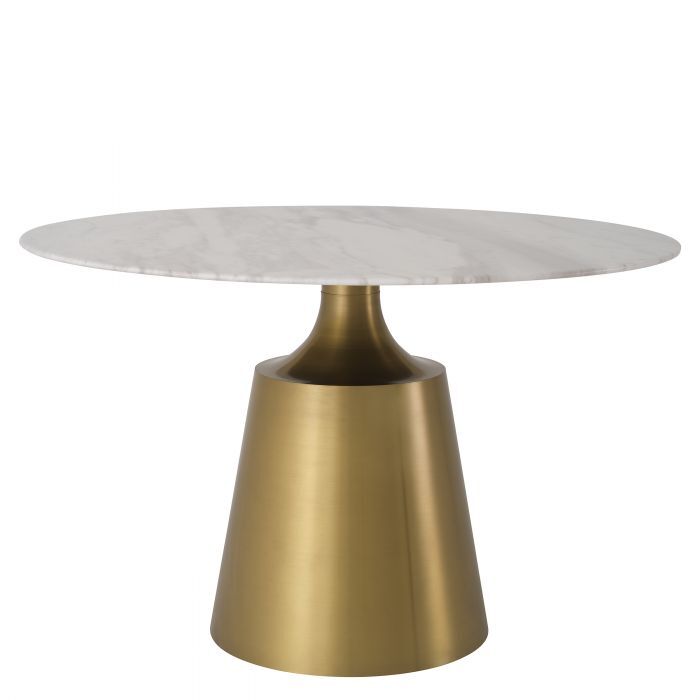 Стол обеденный Eichholtz Nathan brushed brass finish 115541