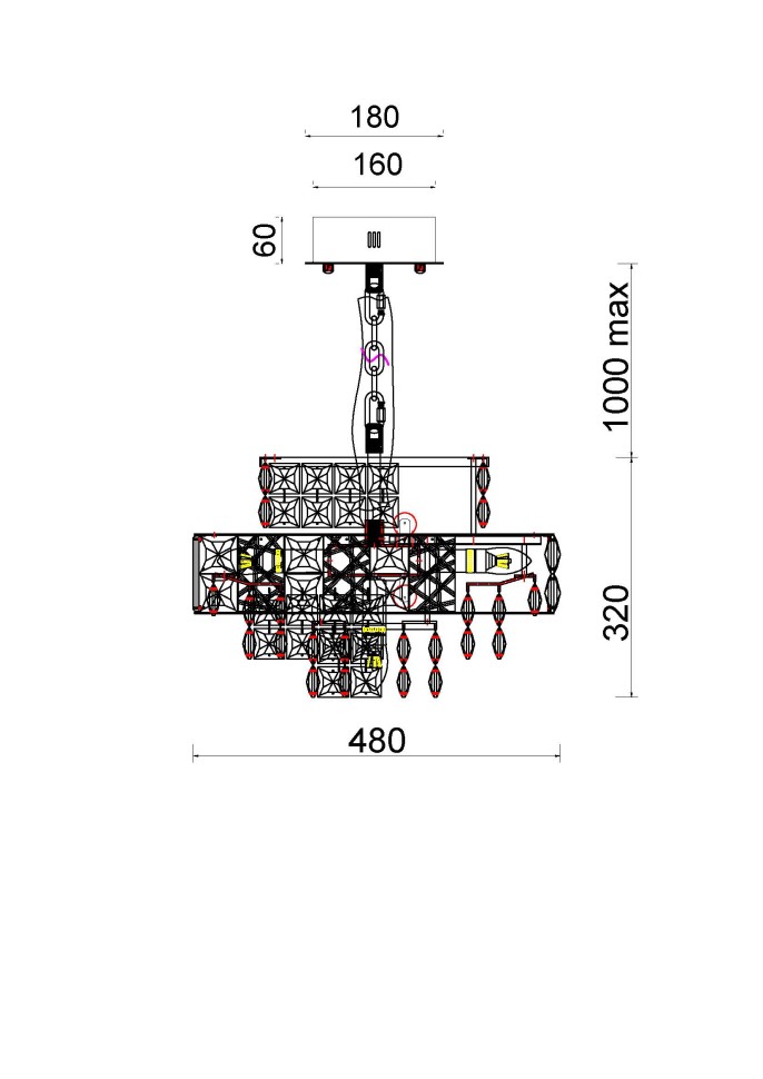 Люстра подвесная Fluorite FL1060-13P