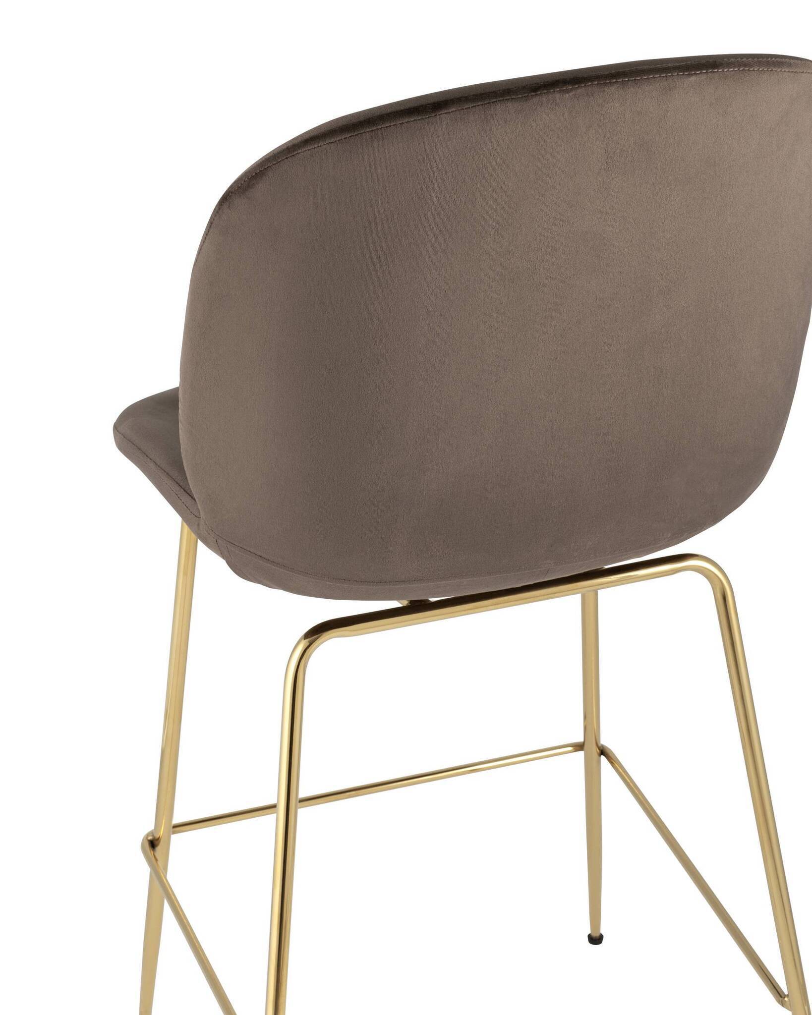 Стул полубарный Beetle со спинкой коричневый Stool Group