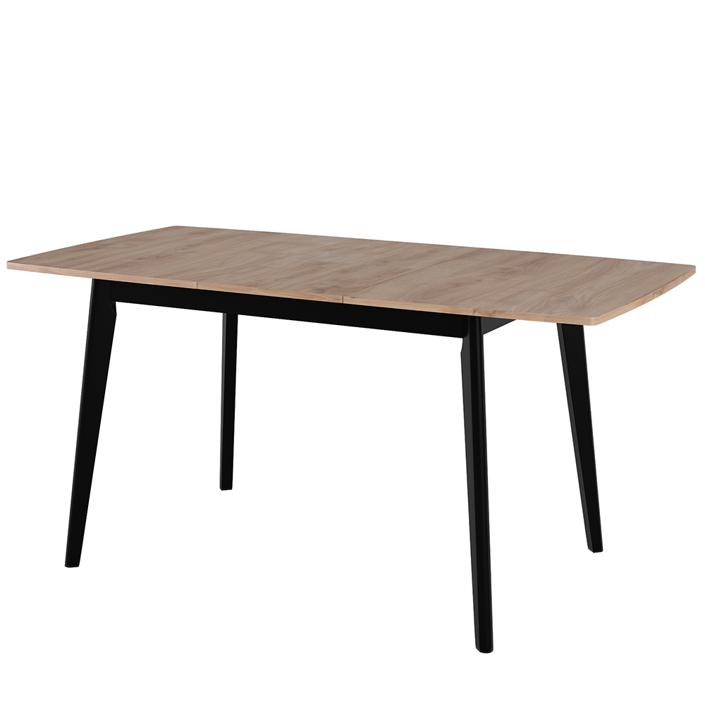 Стол Oslo 120-160 x 80см, Дуб Навара, чёрный Bradex Home FR 0802