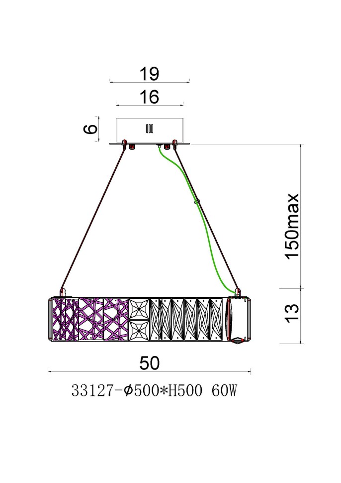 Люстра подвесная Fluorite FL1057-5P