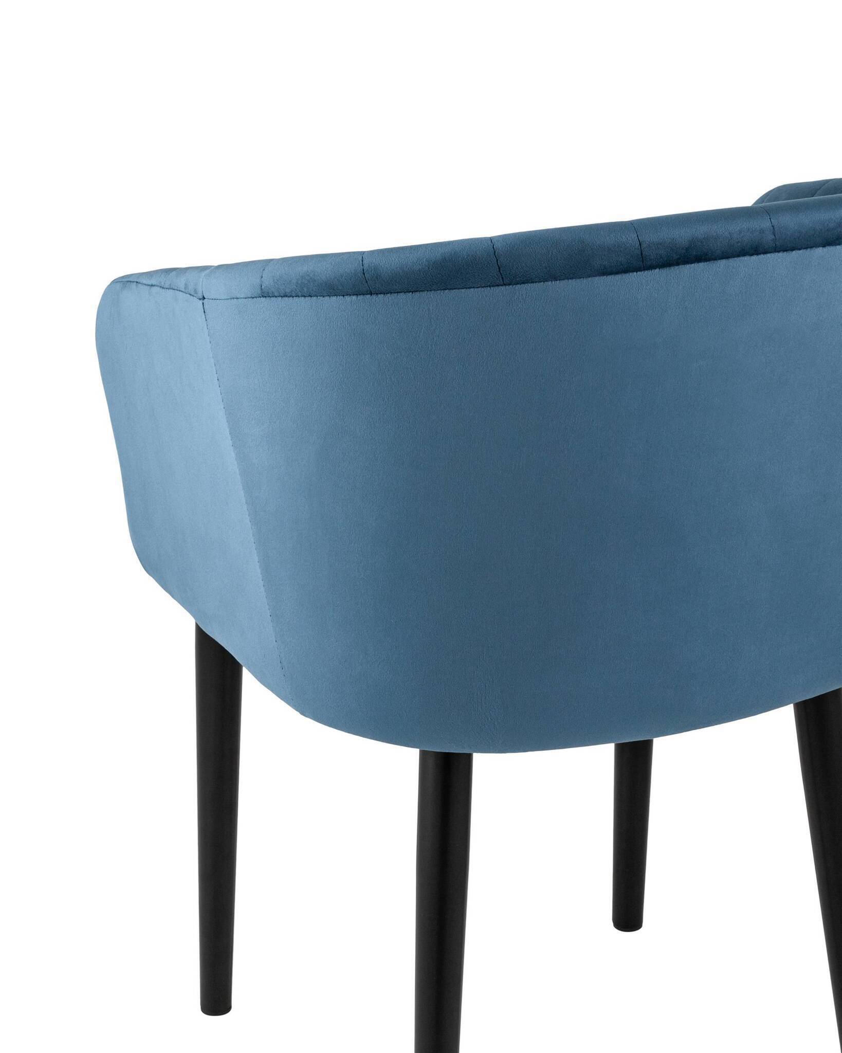 Стул с подлокотниками Нейтон велюр пыльно-синий Stool Group