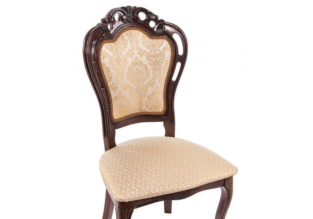 Стул деревянный Woodville Bronte вишня с патиной /  бежевый 438334