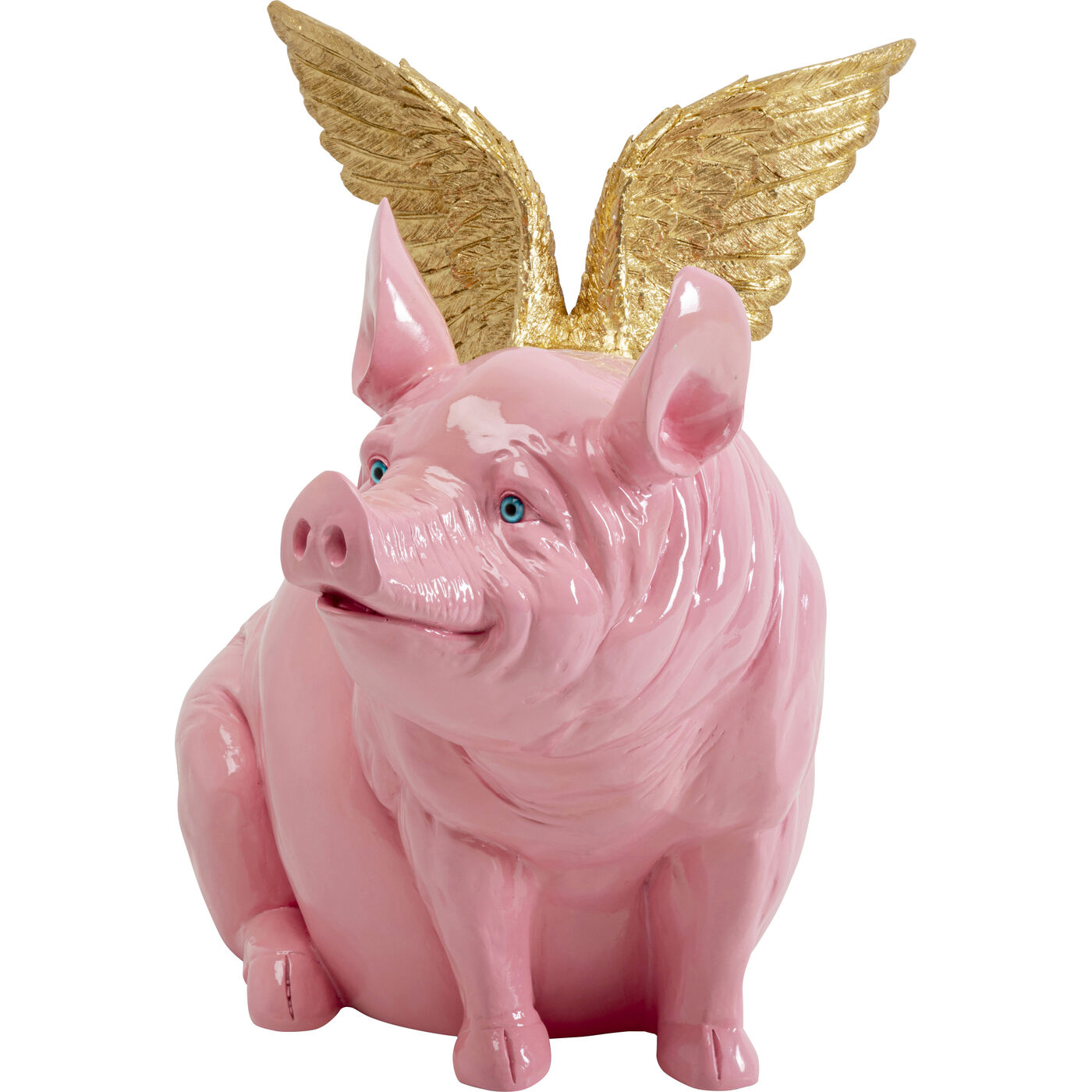 Фигура декоративная Flying Pig Pink 79cm KARE 56651