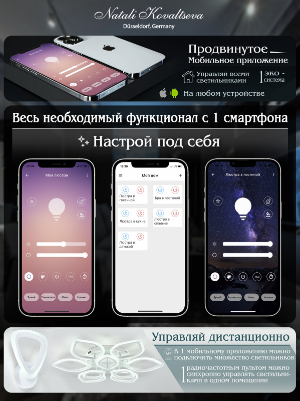Подвесная люстра Natali Kovaltseva LED LAMPS 81299