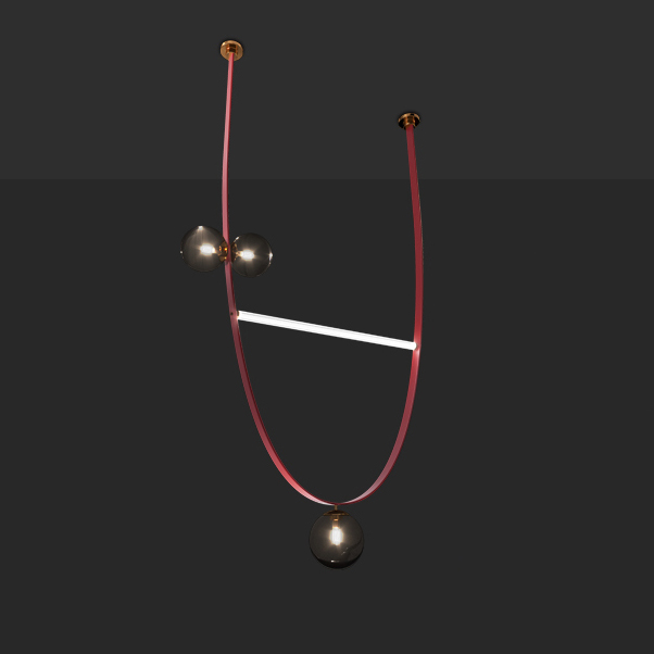 Подвесной светильник FABIUS H180 Red by ImperiumLoft