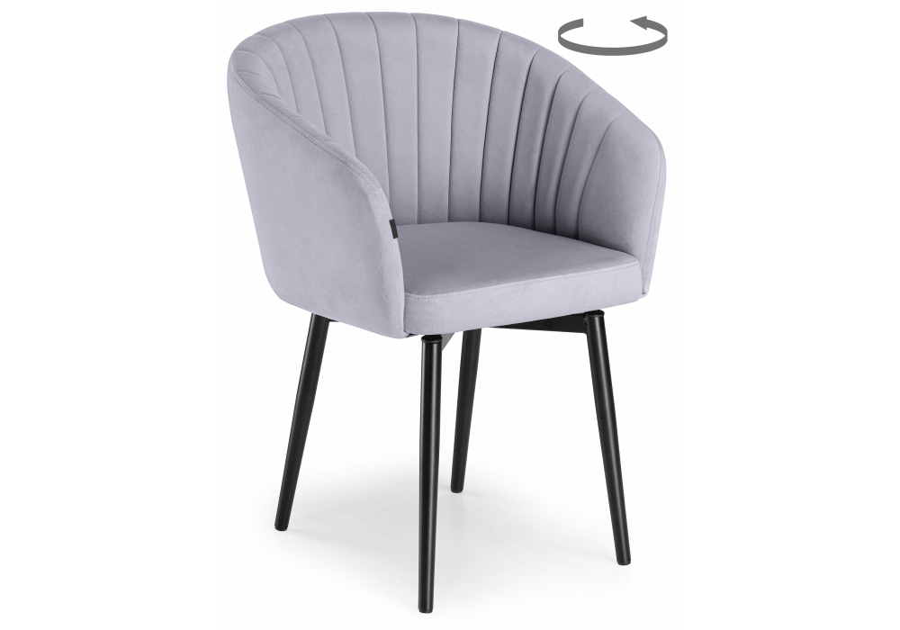 Стул Woodville Моншау крутящийся черный / velutto 49 462393