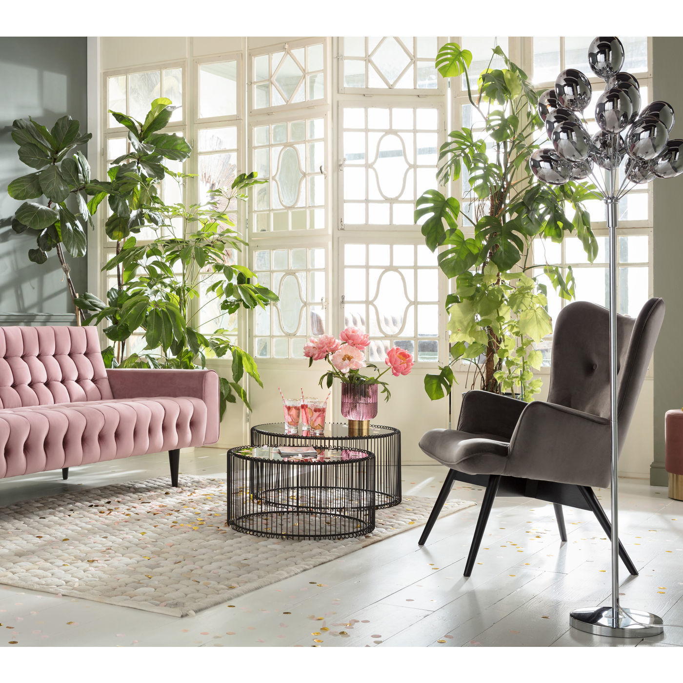 Столик кофейный Wire 79577 KARE