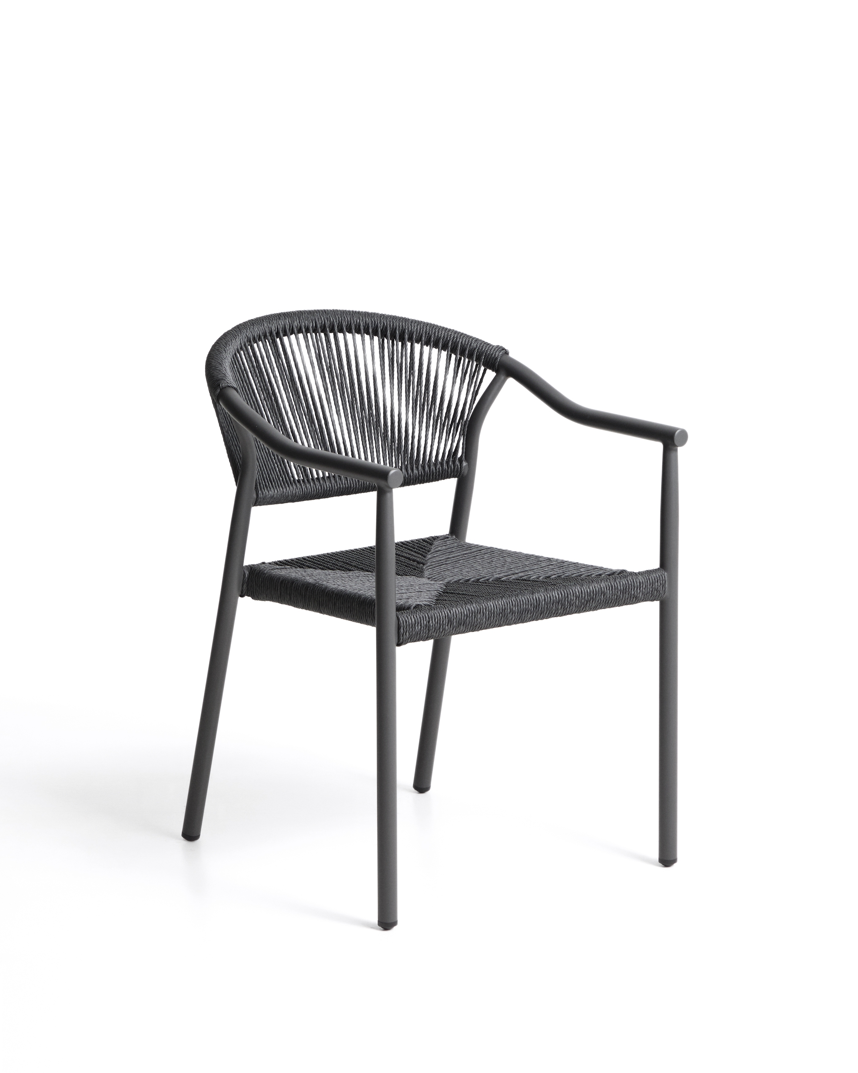 Уличный стул Livadia из серого алюминия и веревки La Forma 482289