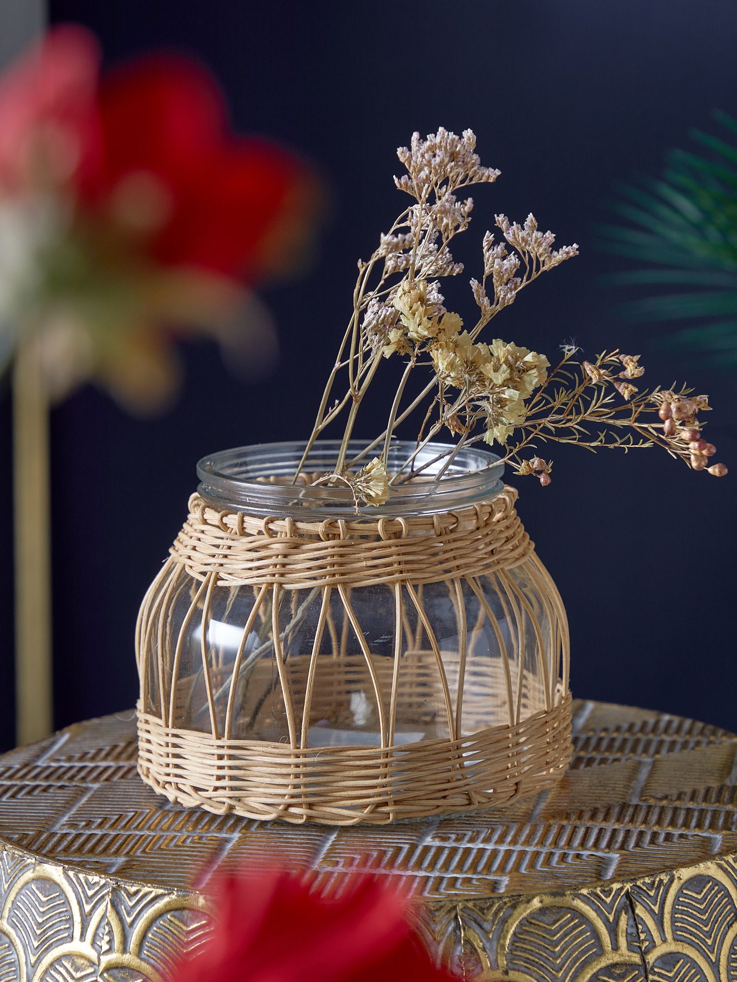 Ваза стеклянная с плетением Glasar 57-346