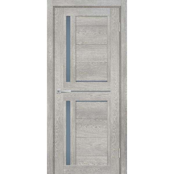 Межкомнатная дверь Graf ТЕХНО-804 белый сатинат, серый лакобель Чиаро гриджио (2000 х 700)