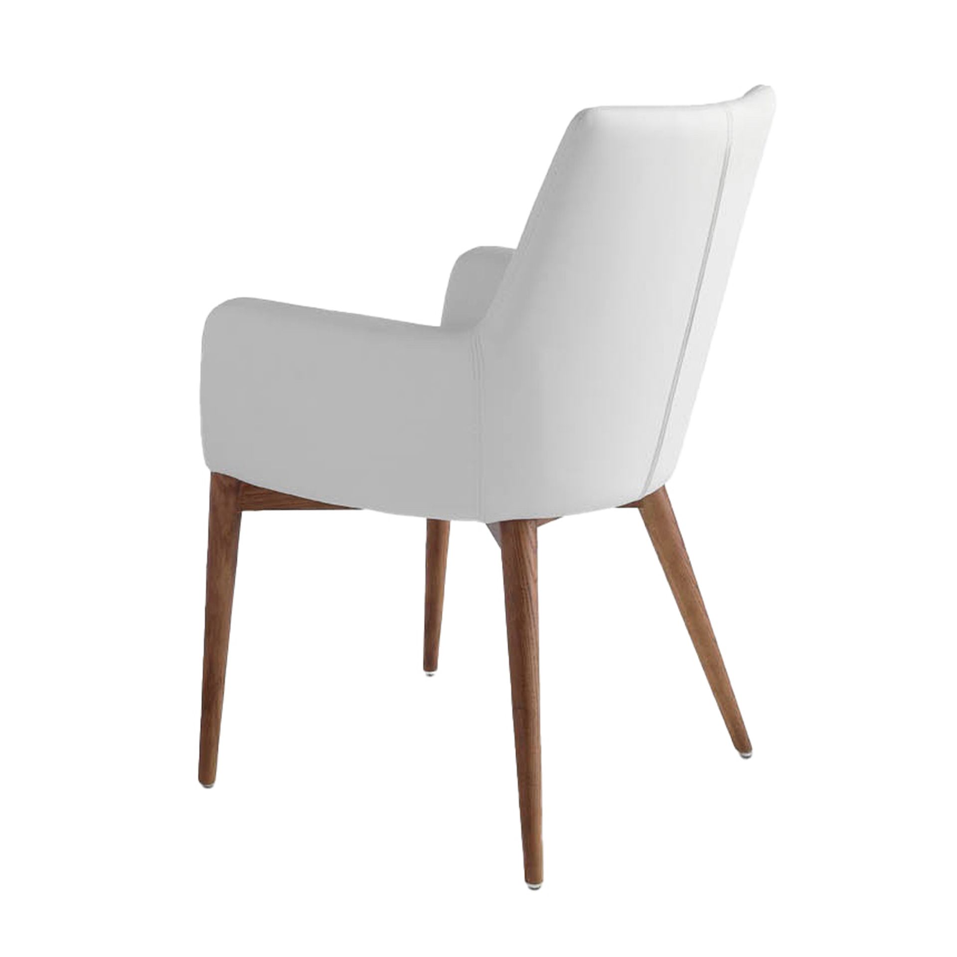 Белый стул из экокожи модель 4006 Angel Cerda