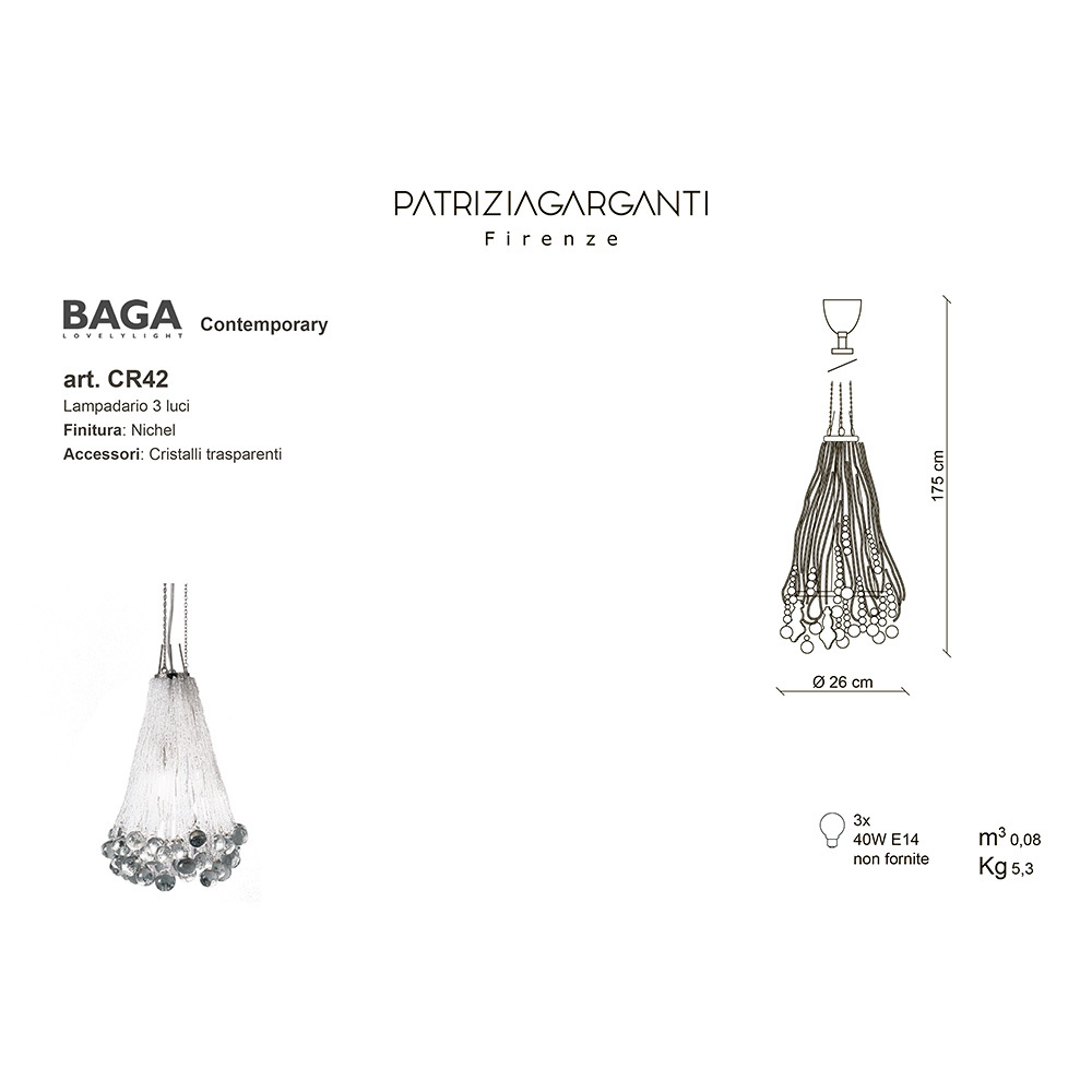 Подвесной светильник BAGA CR42