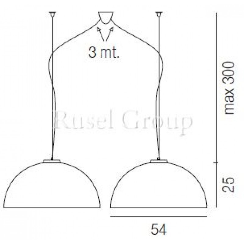 Подвесной светильник Vistosi DRESS SP G D2