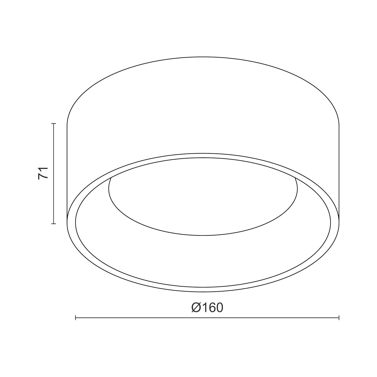 Накладной светодиодный светильник Ledron SUITABLE MIDDLE White