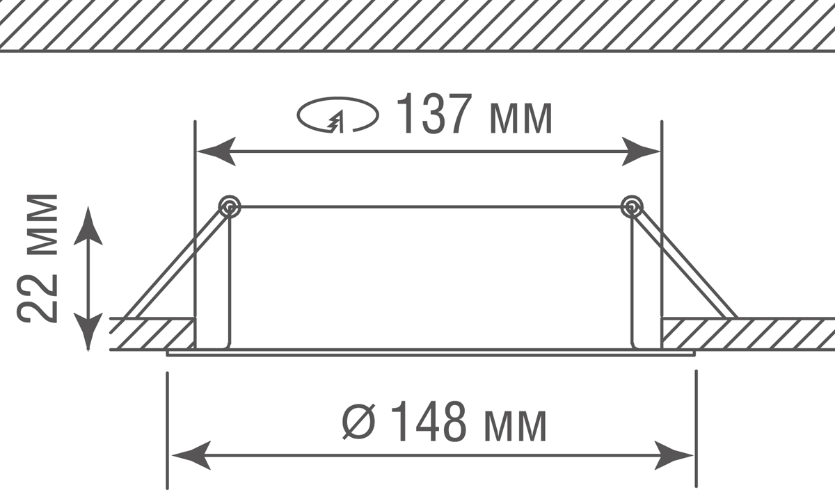 Встраиваемая поворотная светодиодная панель Donolux DL18813/15W White R