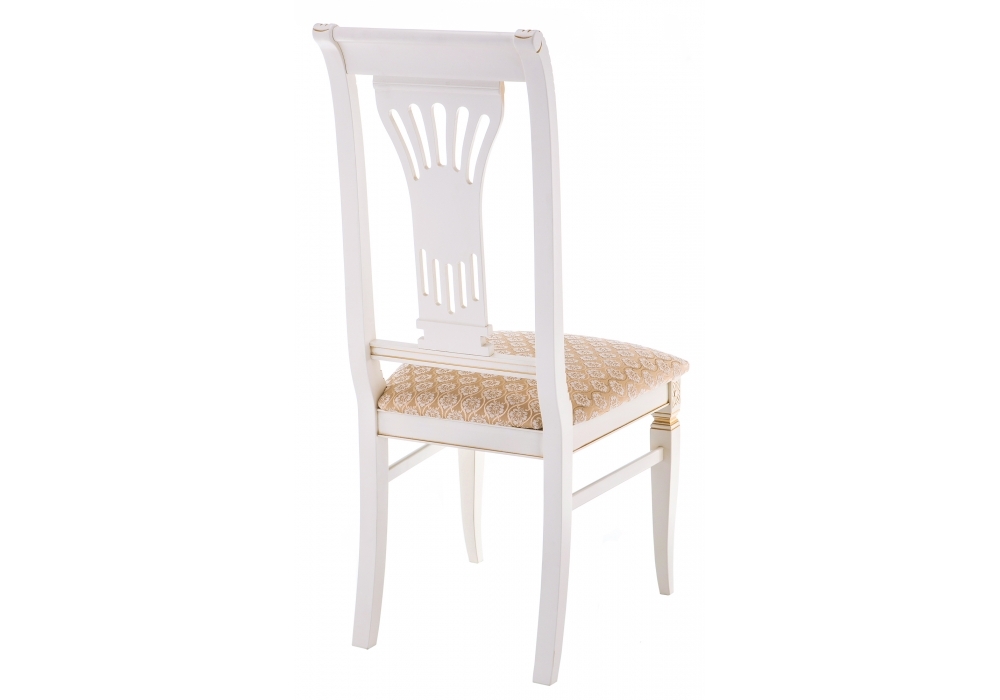 Стул деревянный Woodville Roy W/З молочный с патиной 438340