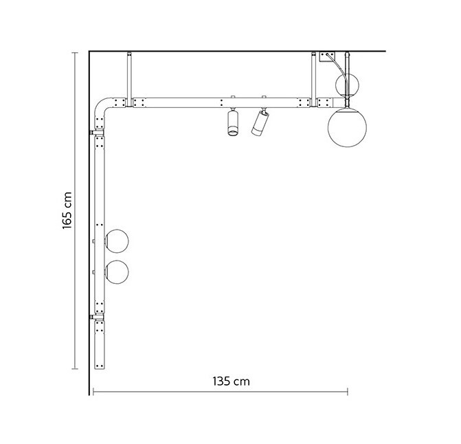 Настенный-потолочный светильник Karman Stant Black AP264 GG INT