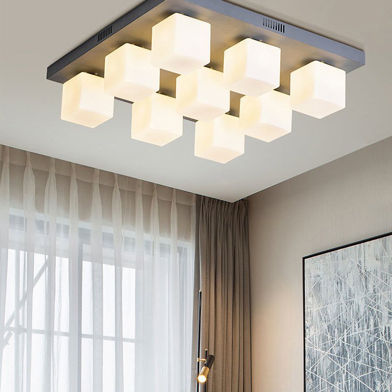 Подвесная люстра BOARD CUBE L6 Grey by ImperiumLoft