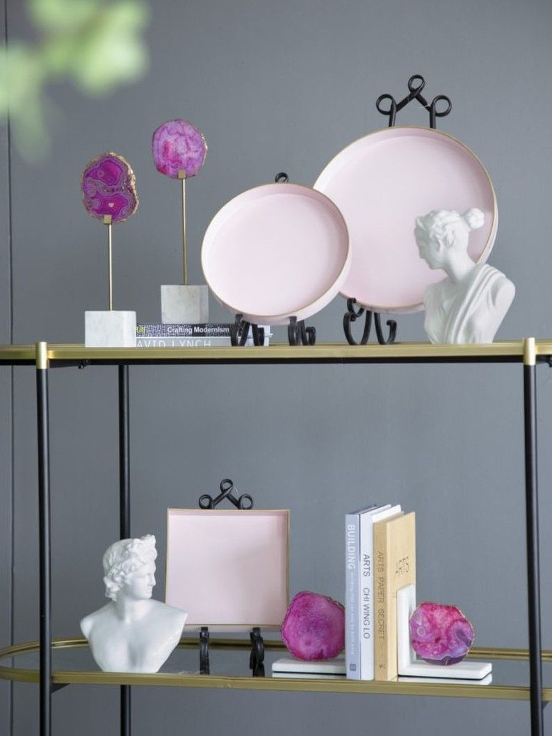 Декор настольный Агат, набор Glasar 82944-PINK-SA