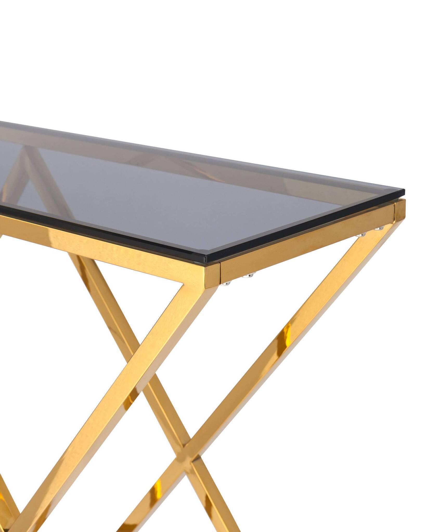 Консоль ИНСИГНИЯ 115*30 золото стекло smoke Stool Group
