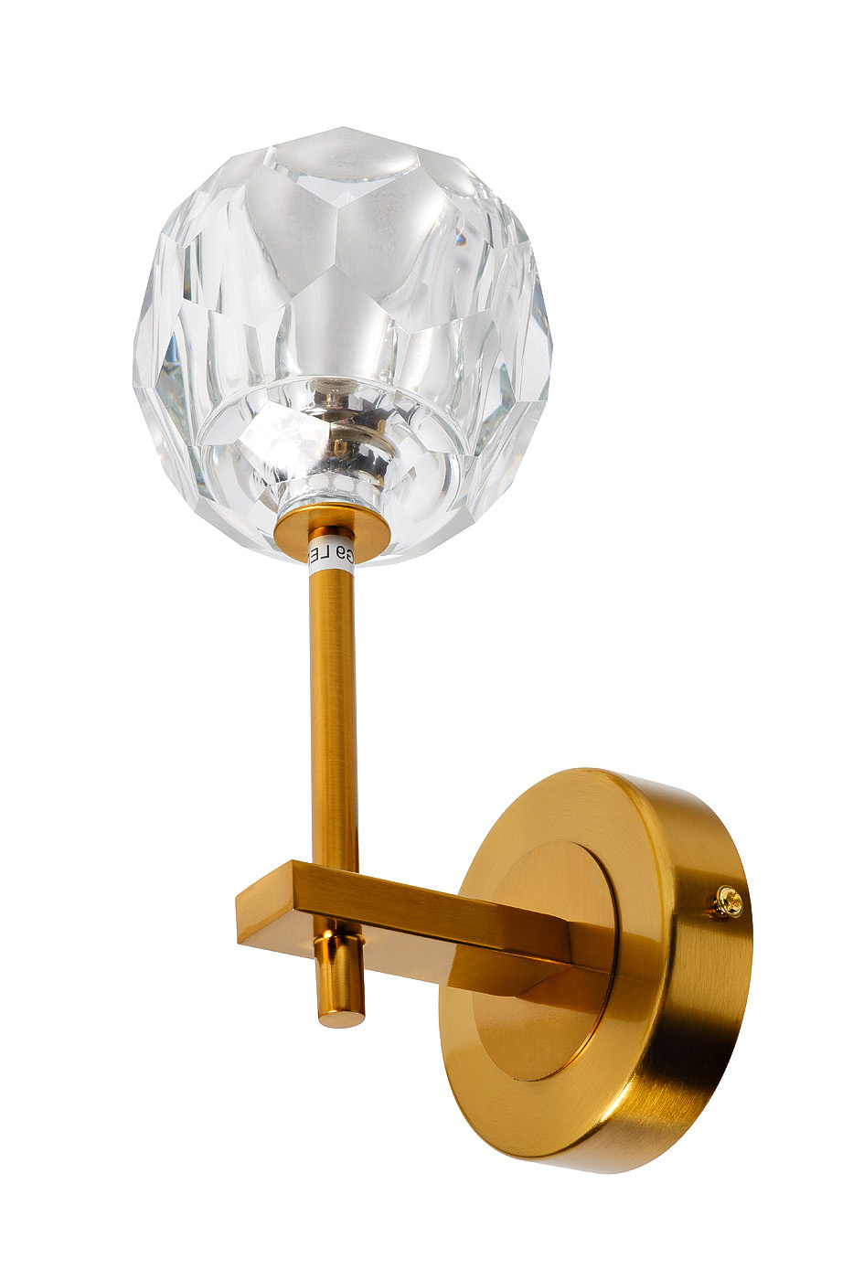 Бра DECO латунь со стеклянным плафоном Garda Decor K2KR0934W-1