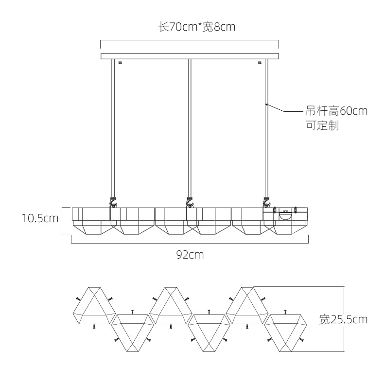 Потолочный светильник GALLERY LONG L150 by ImperiumLoft