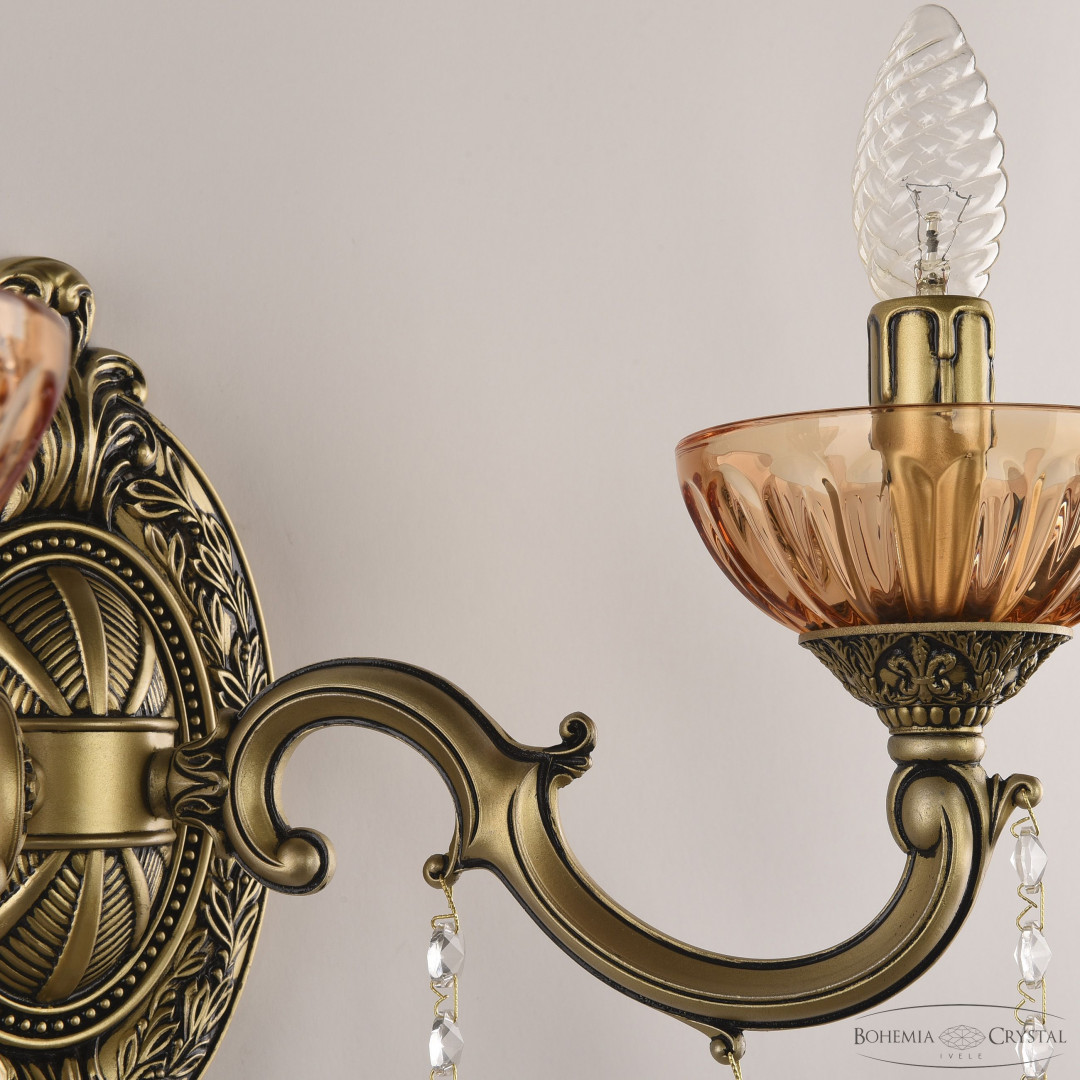 Бра хрустальные AL7801B10/2/175 A AGB P Amber/M-1H Bohemia Ivele Crystal